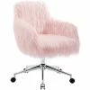 Cheapest ✨ Riverbay Furniture Faux Fur Swivel Office Chair In Pink And Chrome ✨ 1 Cheapest ✨ Riverbay Furniture Faux Fur Swivel Office Chair In Pink And Chrome ✨ -Deals Writing Desks Store 1885613 L