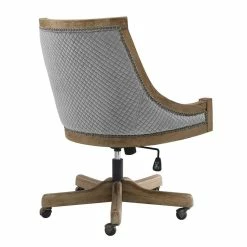 New 👍 Riverbay Furniture Quilted Office Chair In Gray 👏 -Deals Writing Desks Store 1885996 1885999 L