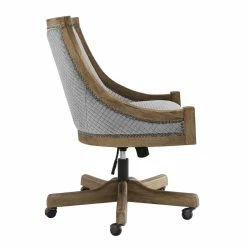 New 👍 Riverbay Furniture Quilted Office Chair In Gray 👏 -Deals Writing Desks Store 1885996 1886000 L