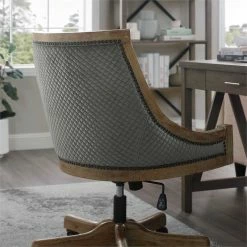 New 👍 Riverbay Furniture Quilted Office Chair In Gray 👏 -Deals Writing Desks Store 1885996 1886004 L