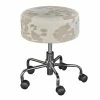 Deals 🔥 Riverbay Furniture Cow Print Stool 🥰 -Deals Writing Desks Store 1886025 L