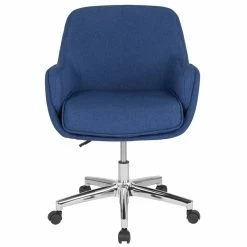 Promo 🤩 Flash Furniture Rochelle Mid Back Swivel Office Chair In Blue 😉 7 Promo 🤩 Flash Furniture Rochelle Mid Back Swivel Office Chair In Blue 😉 -Deals Writing Desks Store 1904961 1 L
