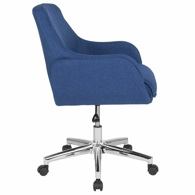 Promo 🤩 Flash Furniture Rochelle Mid Back Swivel Office Chair In Blue 😉 5 Promo 🤩 Flash Furniture Rochelle Mid Back Swivel Office Chair In Blue 😉 - Image 3