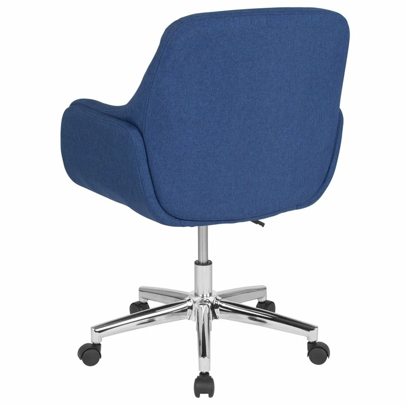 Promo 🤩 Flash Furniture Rochelle Mid Back Swivel Office Chair In Blue 😉 6 Promo 🤩 Flash Furniture Rochelle Mid Back Swivel Office Chair In Blue 😉 - Image 4