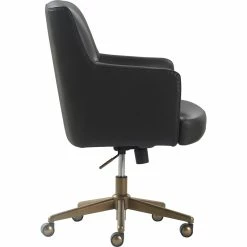 Best deal 🥰 Tommy Hilfiger Belmont Home Office Chair Gray Leather 😉 -Deals Writing Desks Store 1906777 13 L