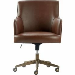 Cheap 🌟 Tommy Hilfiger Belmont Home Office Chair Brown Leather 🤩 -Deals Writing Desks Store 1906778 11 L
