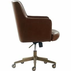 Cheap 🌟 Tommy Hilfiger Belmont Home Office Chair Brown Leather 🤩 -Deals Writing Desks Store 1906778 13 L