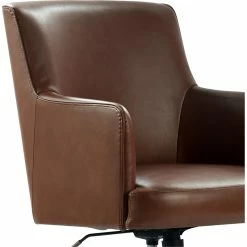 Cheap 🌟 Tommy Hilfiger Belmont Home Office Chair Brown Leather 🤩 -Deals Writing Desks Store 1906778 7 L