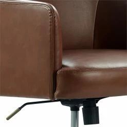 Cheap 🌟 Tommy Hilfiger Belmont Home Office Chair Brown Leather 🤩 -Deals Writing Desks Store 1906778 8 L