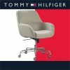 New 🌟 Tommy Hilfiger Forester Leather Office Chair Cream 👍 -Deals Writing Desks Store 1906785 4 L