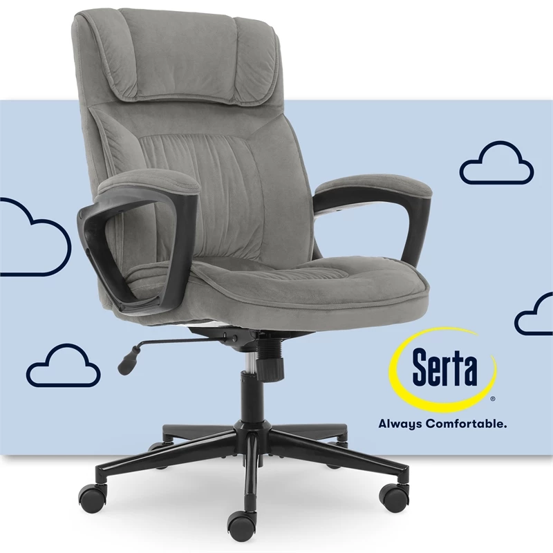Best reviews of 😀 Serta At Home Serta Hannah Office Chair Velvet Gray Microfiber ⌛ 3 Best reviews of 😀 Serta At Home Serta Hannah Office Chair Velvet Gray Microfiber ⌛