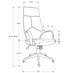 Flash Sale 🔥 Monarch Swivel Executive Office Chair In White And Gray 🛒 -Deals Writing Desks Store 1916721 3 L