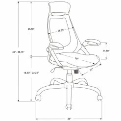 Coupon ⭐ Monarch Ergonomic Swivel Executive Office Chair In Black 🔔 -Deals Writing Desks Store 1916724 3 L