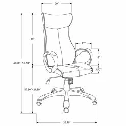 Best deal 💯 Monarch Faux Leather Swivel Executive Office Chair In Brown And Silver ✔️ -Deals Writing Desks Store 1916725 3 L