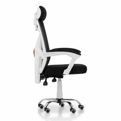 Deals 🎉 Furniture Of America Genova Metal Ergonomic Office Chair In Black And White ✨ -Deals Writing Desks Store 1954164 17 L