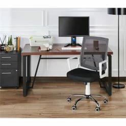 Best Sale ⭐ Furniture Of America Zeneth Metal Ergonomic Office Chair In Black And White ⭐ -Deals Writing Desks Store 1954165 L