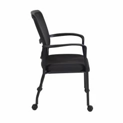 Best Pirce 🎁 Regency Kiera Side Chair With Casters- Black 👏 -Deals Writing Desks Store 1954898 2 L