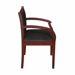 Best Sale 👏 Regency Regent Side Chair- Mahogany/ Black 💯 -Deals Writing Desks Store 1954899 1 L