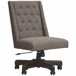 Best Sale 🌟 Ashley Furniture Tufted Adjustable Swivel Office Chair In Graphite 🧨