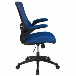 Outlet 💯 Flash Furniture Mid Back Mesh Office Swivel Chair In Blue ✨ 8 Outlet 💯 Flash Furniture Mid Back Mesh Office Swivel Chair In Blue ✨ -Deals Writing Desks Store 1969639 1 L