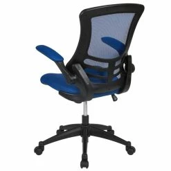 Outlet 💯 Flash Furniture Mid Back Mesh Office Swivel Chair In Blue ✨ 9 Outlet 💯 Flash Furniture Mid Back Mesh Office Swivel Chair In Blue ✨ -Deals Writing Desks Store 1969639 2 L