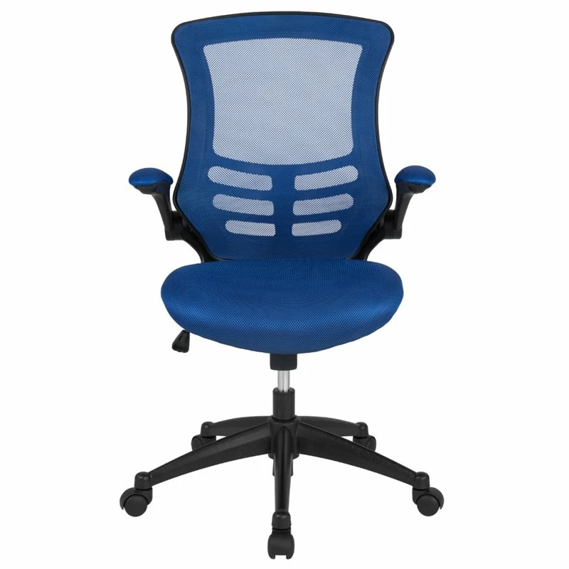 Outlet 💯 Flash Furniture Mid Back Mesh Office Swivel Chair In Blue ✨ 6 Outlet 💯 Flash Furniture Mid Back Mesh Office Swivel Chair In Blue ✨ - Image 4