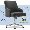 Deals 🧨 Serta At Home Serta Leighton Home Office Chair With Memory Foam - Graphite 😉 -Deals Writing Desks Store 1971029 34 L