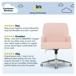 Discount ๐ Serta At Home Serta Leighton Home Office Chair With Memory Foam Pink ๐ 25 Discount ๐ Serta At Home Serta Leighton Home Office Chair With Memory Foam Pink ๐ -Deals Writing Desks Store 1971030 34 L
