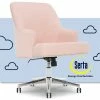 Discount 😀 Serta At Home Serta Leighton Home Office Chair With Memory Foam Pink 👍 -Deals Writing Desks Store 1971030 36 L