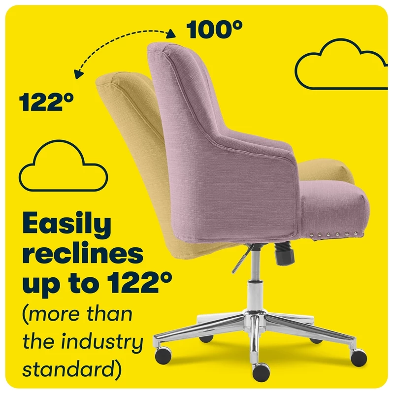 Buy โญ Serta At Home Serta Leighton Home Office Chair With Memory Foam Lilac ๐ 12 Buy โญ Serta At Home Serta Leighton Home Office Chair With Memory Foam Lilac ๐ - Image 10