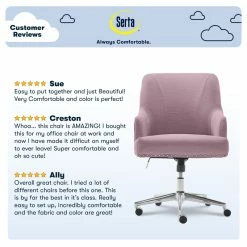 Buy โญ Serta At Home Serta Leighton Home Office Chair With Memory Foam Lilac ๐ 25 Buy โญ Serta At Home Serta Leighton Home Office Chair With Memory Foam Lilac ๐ -Deals Writing Desks Store 1971031 33 L