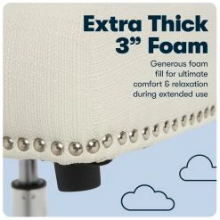 Promo ⭐ Serta At Home Serta Leighton Home Office Chair With Memory Foam Ivory 🧨 -Deals Writing Desks Store 1971033 18 L