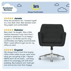 Flash Sale 🔥 Serta At Home Serta Ashland Ergonomic Home Office Chair With Memory Foam Cushioning - Charcoal 🥰 20 Flash Sale 🔥 Serta At Home Serta Ashland Ergonomic Home Office Chair With Memory Foam Cushioning - Charcoal 🥰 -Deals Writing Desks Store 1971202 34 L
