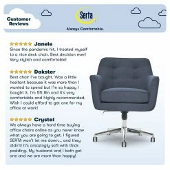 Best deal 😉 Serta At Home Serta Ashland Ergonomic Home Office Chair With Memory Foam Cushioning - Blue 😉 -Deals Writing Desks Store 1971205 31 L