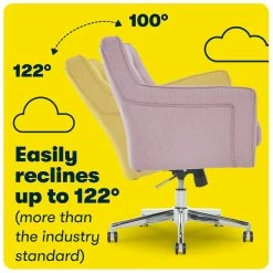 Best Pirce 💯 Serta At Home Serta Ashland Ergonomic Home Office Chair With Memory Foam Cushioning - Lilac ✨ -Deals Writing Desks Store 1971208 33 L