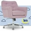 Best Pirce 💯 Serta At Home Serta Ashland Ergonomic Home Office Chair With Memory Foam Cushioning - Lilac ✨ -Deals Writing Desks Store 1971208 36 L