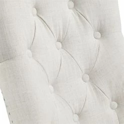 Promo 🔥 PRI Home Fare Button Tufted Adjustable Upholstered Office Chair In Beige 🥰 -Deals Writing Desks Store 1987453 6 L