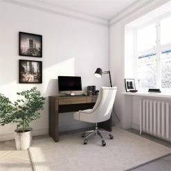 Promo 🔥 PRI Home Fare Button Tufted Adjustable Upholstered Office Chair In Beige 🥰 -Deals Writing Desks Store 1987453 8 L