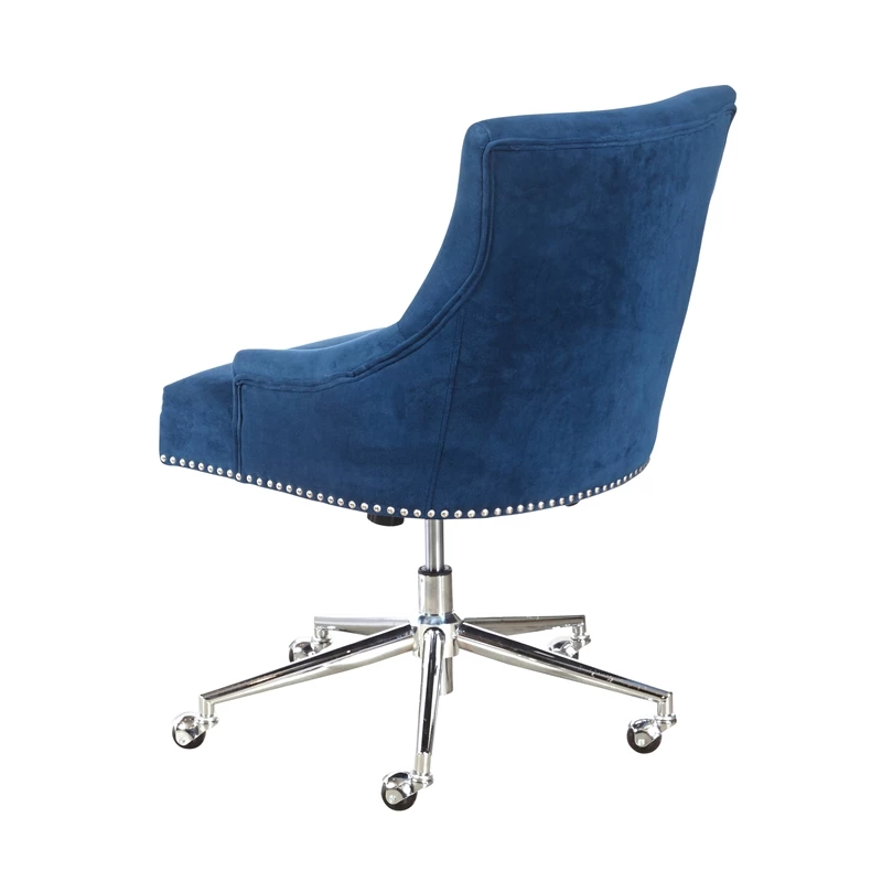 Top 10 🛒 PRI Luxe Button Back Office Chair In Navy Blue Velvet 😉 8 Top 10 🛒 PRI Luxe Button Back Office Chair In Navy Blue Velvet 😉 - Image 6