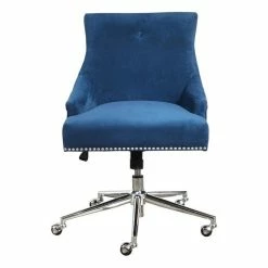 Top 10 🛒 PRI Luxe Button Back Office Chair In Navy Blue Velvet 😉 13 Top 10 🛒 PRI Luxe Button Back Office Chair In Navy Blue Velvet 😉 -Deals Writing Desks Store 1987454 99 L