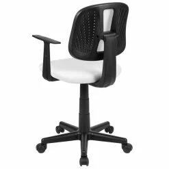 Best Pirce 🔔 Flash Furniture Fundamentals Pivot Mesh Back Office Swivel Chair In White 👏 -Deals Writing Desks Store 1987923 2 L