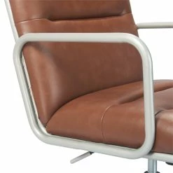 Buy 🔥 Finch Franklin Modern Leather Desk Chair Brown ✨ -Deals Writing Desks Store 1997735 16 L