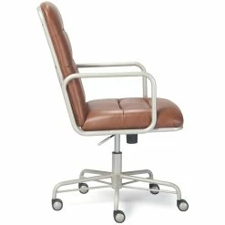 Buy 🔥 Finch Franklin Modern Leather Desk Chair Brown ✨ -Deals Writing Desks Store 1997735 22 L