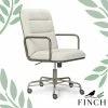 Outlet ✨ Finch Franklin Modern Fabric Desk Chair Cream 😉 -Deals Writing Desks Store 1997737 12 L