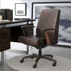 Brand new 👍 La-Z-Boy Office La-Z-Boy Emerson Executive Office Chair Brown ⭐ -Deals Writing Desks Store 1997740 16 L