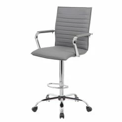 Buy 🎁 Boss Office Products Boss Office Modern Ribbed Back Adjustable Sit-Stand Stool In Gray 😉
