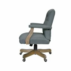 Promo 😍 Boss Office Products Boss Office Executive Mid Balck Medium Grey Linen Chair 😀 -Deals Writing Desks Store 1998032 1 L