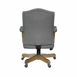 Promo 😍 Boss Office Products Boss Office Executive Mid Balck Medium Grey Linen Chair 😀 -Deals Writing Desks Store 1998032 2 L