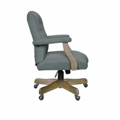 Promo 😍 Boss Office Products Boss Office Executive Mid Balck Medium Grey Linen Chair 😀 -Deals Writing Desks Store 1998032 3 L