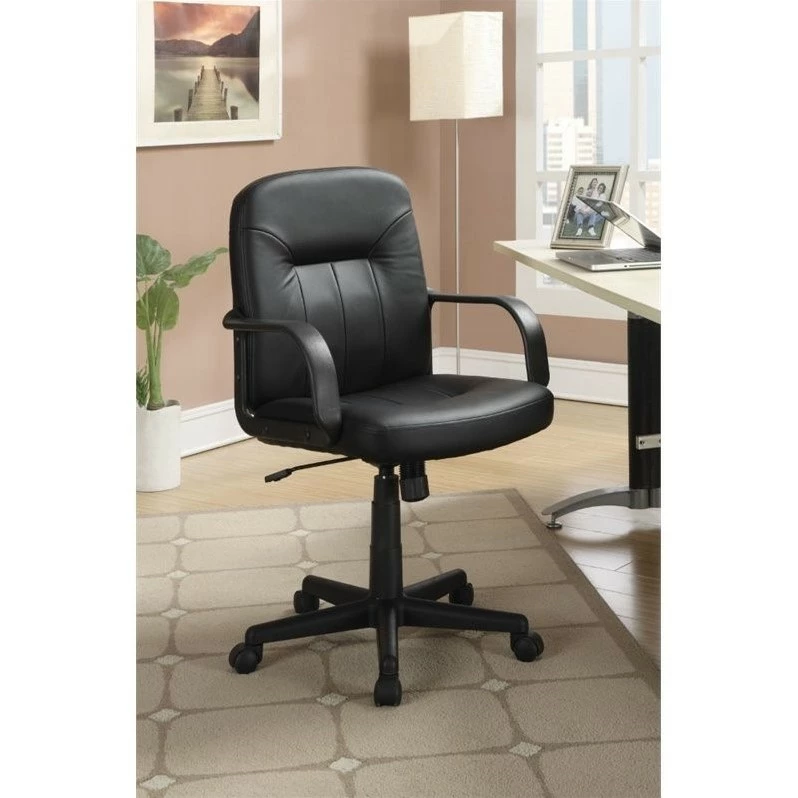Cheapest ⌛ Stonecroft Furniture Stonecroft Jackson Adjustable Faux Leather Office Chair In Black ⌛ 4 Cheapest ⌛ Stonecroft Furniture Stonecroft Jackson Adjustable Faux Leather Office Chair In Black ⌛ - Image 2